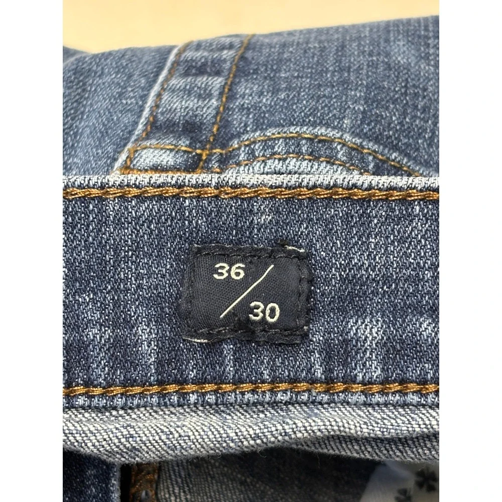 Lucky‎ Brand 221 Straight Mens Jeans 36x28 Medium Wash Blue Stretch Denim